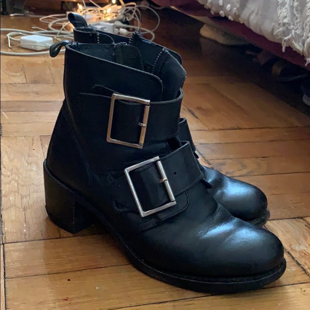 Frye Moto Belted Booties